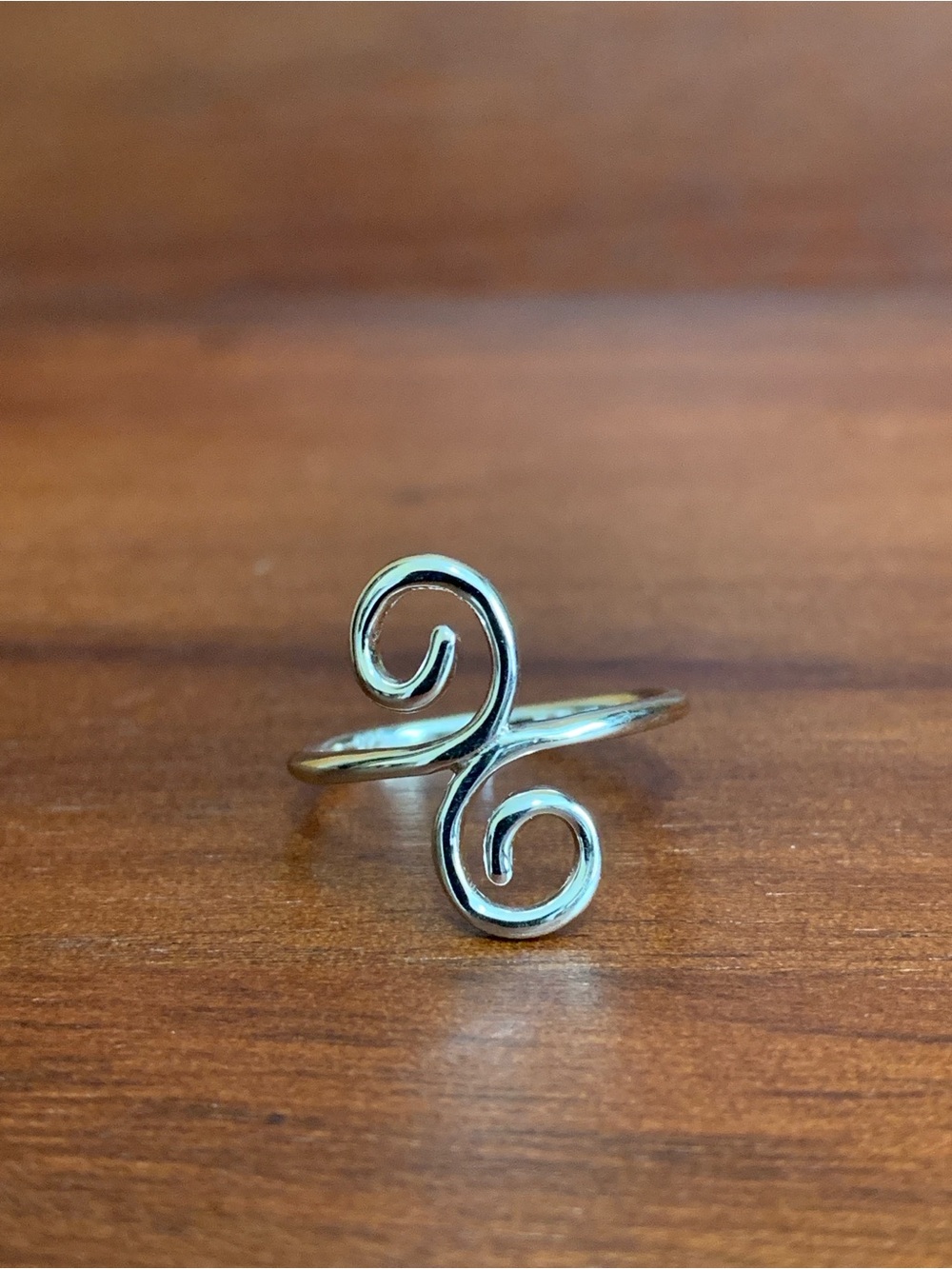 NWT 925 silver double swirl ring size 7